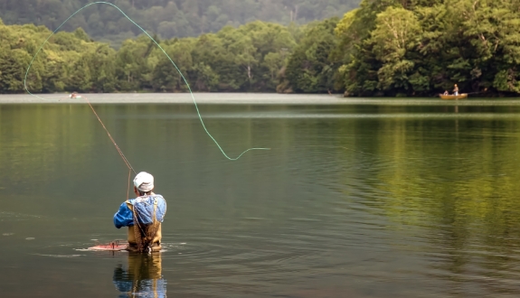 Person fishing
