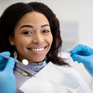 Patient smiling after treatment